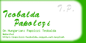 teobalda papolczi business card